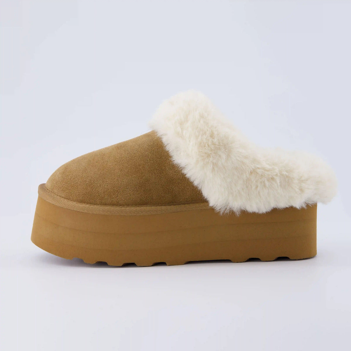 Husky Suede Cozy Platform Mule